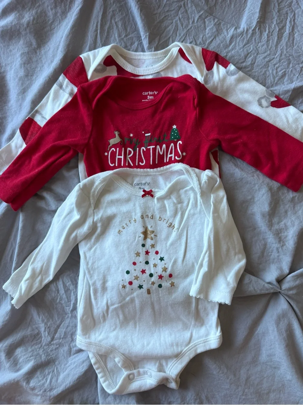 Carter’s Christmas Baby Bodysuit Trio